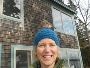 Kirsten with bluebird